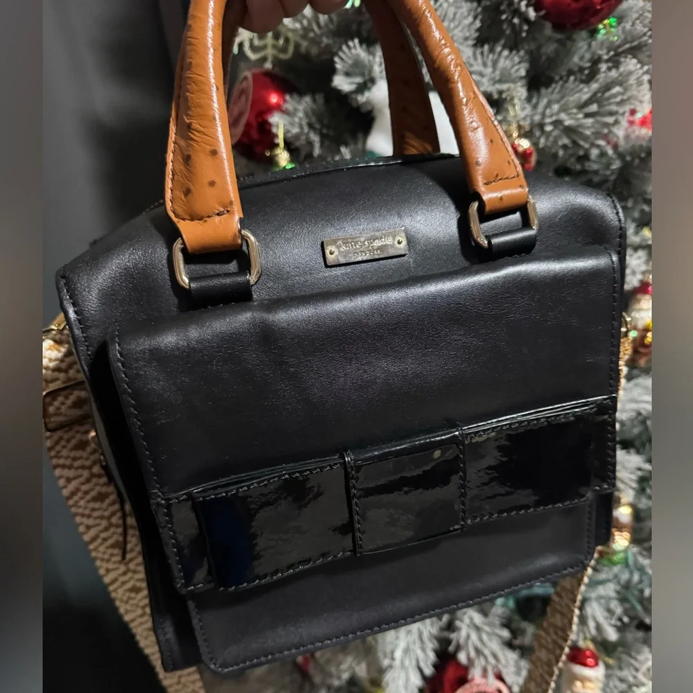 Kate Spade New York Little Kennedy Bow Bridge satchel w/ added crossbody strap